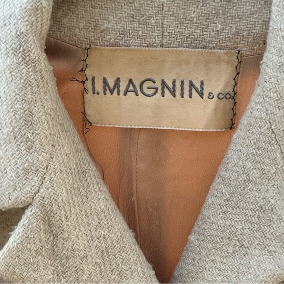 VTG Collectible I. Magnin Strong Hewat Wool Overcoat Union Made USA White Label - Picture 5 of 13